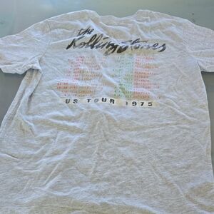 the Rolling Stones Light Gray Tour Tee with Multicolor Print